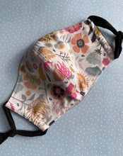 Load image into Gallery viewer, Floral Face mask/gray reversible mask
