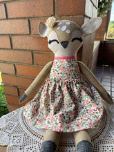 Load image into Gallery viewer, Dottie Deer Handmade Linen Doll

