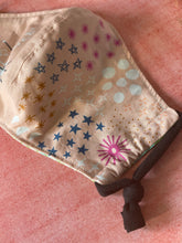 Load image into Gallery viewer, Adult size Reversible face mask-Floral/stars and radio
