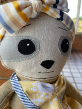 Load image into Gallery viewer, Sadie Sloth Handmade Linen Doll
