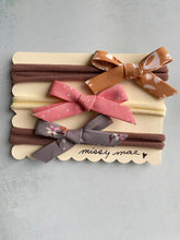 Load image into Gallery viewer, SET OF 3 Bias Tape Bow Headband
