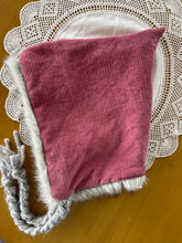 Load image into Gallery viewer, Faux Fur and Mauve corduroy pixie Hat size 3-5 years
