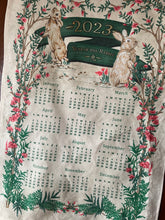Load image into Gallery viewer, 2023Year of the Rabbit Linen Tea Towel Calendar
