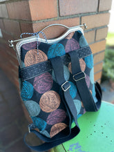 Load image into Gallery viewer, Women’s Large Backpack clutch- Ruby Star Society “Purl” canvas

