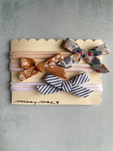 Load image into Gallery viewer, SET OF 3 Bias Tape Bow Headband
