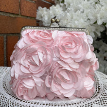Load image into Gallery viewer, Pink Rosette Women’s Clutch
