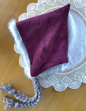 Load image into Gallery viewer, 12-18 month size Corduroy/faux fur Pixie Hat
