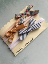 Load image into Gallery viewer, SET OF 3 Bias Tape Bow Headband
