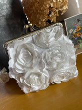 Load image into Gallery viewer, Women’s white Rosette Clutch
