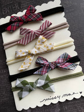 Load image into Gallery viewer, SET OF 5 Bias Tape Bow Headbands
