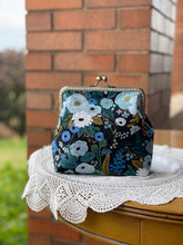 Load image into Gallery viewer, Blue Floral Women’s Clutch
