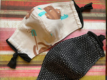 Load image into Gallery viewer, ADULT size Ground hog day/ Wee hearts reversible face mask
