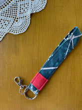 Load image into Gallery viewer, Notebook Strip Navy Key fob
