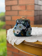 Load image into Gallery viewer, Blue Floral Coin Purse
