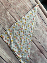Load image into Gallery viewer, Polka dot/ dandelion dog bandanna
