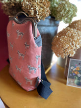 Load image into Gallery viewer, Pink Canvas Cat Print Backpack Clutch Bag
