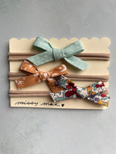 Load image into Gallery viewer, SET OF 3 Bias Tape Bow Headbands

