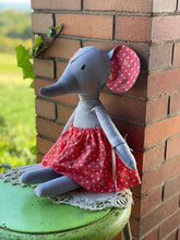 Load image into Gallery viewer, Ella Elephant Linen Doll
