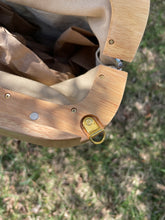 Load image into Gallery viewer, Wooden Frame Vintage Quilt Clutch Bag
