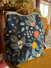Load image into Gallery viewer, Rifle Paper Co. Canvas Fabric Backpack Clutch Bag in Citrus
