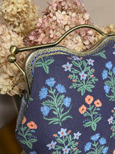 Load image into Gallery viewer, Navy Floral Small Clutch Backpack
