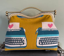 Load image into Gallery viewer, Women’s Typewriter Clutch/mustard
