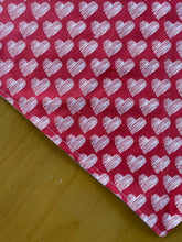 Load image into Gallery viewer, LARGE Heart/ Blue Flower Dog Bandanna
