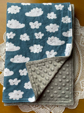 Load image into Gallery viewer, Happy Clouds Flannel and Minky Blanket
