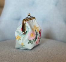 Load image into Gallery viewer, Aqua Floral Women’s Coin Purse
