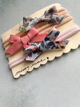 Load image into Gallery viewer, SET OF 3 Bias Tape Bow Headband
