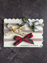 Load image into Gallery viewer, SET OF 3 Bias Tape Bow Headbands
