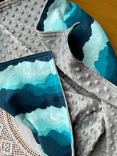 Load image into Gallery viewer, Mountain and Moon Minky Blanket
