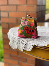 Load image into Gallery viewer, Pink Floral Women’s coin purse
