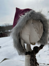 Load image into Gallery viewer, 12-18 month size Corduroy/faux fur Pixie Hat
