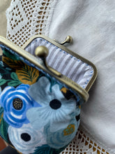 Load image into Gallery viewer, Blue Floral Coin Purse
