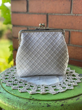 Load image into Gallery viewer, White Satin with gold threads Women’s Clutch
