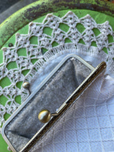 Load image into Gallery viewer, White Satin with gold threads Women’s Clutch
