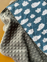Load image into Gallery viewer, Happy Clouds Flannel and Minky Blanket
