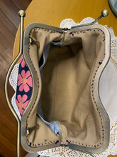 Load image into Gallery viewer, Women’s Navy/pink floral canvas Clutch Bag

