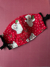 Load image into Gallery viewer, Child size Santa reversible face mask
