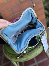 Load image into Gallery viewer, Navy + Pink Daisy Canvas Small Backpack Clutch
