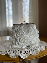 Load image into Gallery viewer, White Rosette Women’s Clutch
