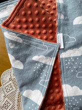 Load image into Gallery viewer, Cloud Flannel and Minky Blanket
