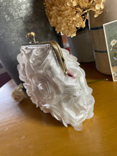 Load image into Gallery viewer, Women’s white Rosette Clutch
