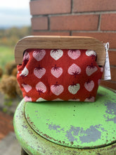 Load image into Gallery viewer, Women’s Strawberry Wooden Canvas Clutch
