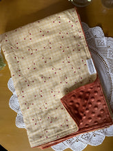 Load image into Gallery viewer, Minky Baby Blanket autumn/berries

