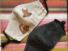 Load image into Gallery viewer, ADULT size Ground hog day/ Wee hearts reversible face mask
