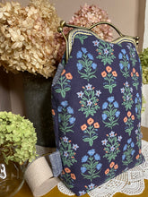 Load image into Gallery viewer, Navy Floral Small Clutch Backpack
