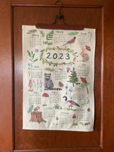 Load image into Gallery viewer, Woodland Linen Tea Towel 2023 Calendar
